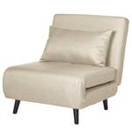 Slaapfauteuil ELANDS geweven stof - Geweven stof Nims: Cappuccino - Zwart