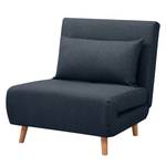 Fauteuil convertible ELANDS Tissu - Tissu Nims: Bleu jean - Beige