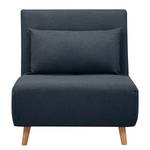 Fauteuil convertible ELANDS Tissu - Tissu Nims: Bleu jean - Beige