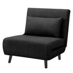 Fauteuil convertible Elands hêtre noir Tissu Nims: Gris foncé