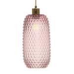 Hanglamp Irina glas/ijzer - 1 lichtbron - Roze