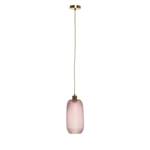 Pendelleuchte Irina Glas / Eisen - 1-flammig - Rosa