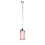 Hanglamp Irina glas/ijzer - 1 lichtbron - Roze