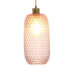 Hanglamp Irina glas/ijzer - 1 lichtbron - Roze