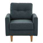 Fauteuil Koski I geweven stof - Geweven stof Ala: Blauw