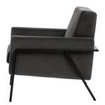 Fauteuil Hanko I Velours - Velours Ravi: Gris