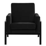 Fauteuil Hanko I Velours - Velours Ravi: Noir