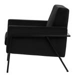 Fauteuil Hanko I Velours - Velours Ravi: Noir