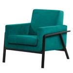 Fauteuil Hanko I Tissu - Tissu Lito: Turquoise