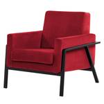 Fauteuil Hanko I fluweel - Velours Ravi: Rood