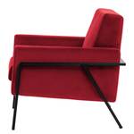 Fauteuil Hanko I fluweel - Velours Ravi: Rood