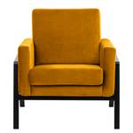 Fauteuil Hanko I Velours - Velours Ravi: Jaune moutarde