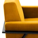 Fauteuil Hanko I Velours - Velours Ravi: Jaune moutarde