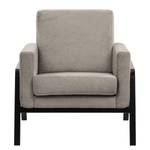 Fauteuil Hanko I Tissu - Tissu Lito: Gris clair