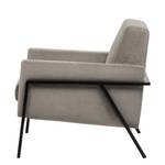 Fauteuil Hanko I Tissu - Tissu Lito: Gris clair