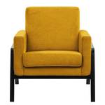 Fauteuil Hanko I Tissu - Tissu Lito: Jaune maïs