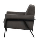 Fauteuil Hanko I Tissu - Tissu Lito: Gris