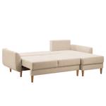 Ecksofa Kaavi I Webstoff - Webstoff Deran: Creme - Longchair davorstehend rechts