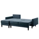 Ecksofa Koski I Webstoff - Webstoff Lito: Marineblau - Longchair davorstehend links