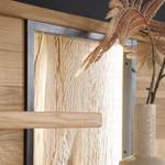 Open wandkast Doora fineer van echt hout - knoestig Bianco eikenhout
