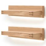 Wandplank Salvo I (set van 2) fineer van echt hout - balkeneikenhout Bianco