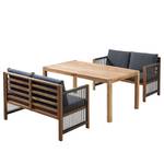 Set di sedute lounge Bayton (3 pezzi) Legno massello - Tessile - 160 x 72 x 217 cm