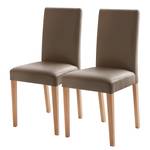 Chaises Flen (lot de 2) Cappuccino - Hêtre clair