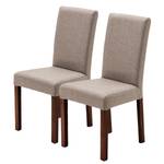 Chaises Flen II (lot de 2) Tissu / Hêtre - Hêtre colonial - Taupe - Hêtre foncé