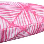 Housse de coussin T-Rhombus Coton - Rose vif / Blanc - 40 x 40 cm