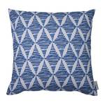 Kussensloop Mash Pattern katoen - blauw/wit