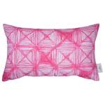 Kissenbezug T-Rhombus Baumwollstoff - Pink / Weiß - 50 x 30 cm