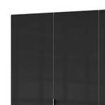 Armoire Level 36C Noir brillant / Blanc - 200 x 216 cm - Sans - Sans portes miroir