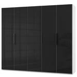 Drehtürenschrank Level 36 C Hochglanz Schwarz / Weiß - 250 x 216 cm - Ohne - Ohne Spiegeltür/-en