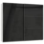 Armoire à portes coulissantes Level 36C Noir brillant / Blanc - 200 x 216 cm - Sans