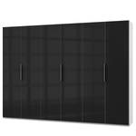 Armoire Level 36C Noir brillant / Blanc - 300 x 216 cm - Sans - Sans portes miroir