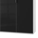 Armoire Level 36C Noir brillant / Blanc - 300 x 216 cm - Sans - Sans portes miroir