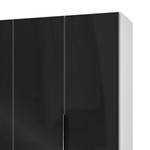 Drehtürenschrank Level 36 C Hochglanz Schwarz / Weiß - 200 x 216 cm - Mehr als 5 Schubladen - Ohne Spiegeltür/-en