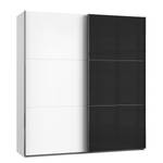 Armoire à portes coulissantes Level 36C Blanc / Noir brillant - 200 x 216 cm - Sans