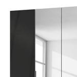 Drehtürenschrank Level 36 C Hochglanz Schwarz / Weiß - 200 x 236 cm - Ohne - Mit Spiegeltür/-en