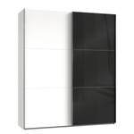 Armoire à portes coulissantes Level 36C Blanc / Noir brillant - 200 x 236 cm - Sans