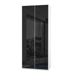 Armoire Level 36C Noir brillant / Blanc - 100 x 236 cm - Sans - Sans portes miroir