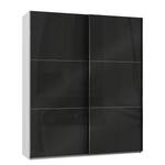 Armoire à portes coulissantes Level 36C Noir brillant / Blanc - 200 x 236 cm - Sans