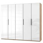 Drehtürenschrank Level 36 C Hochglanz Weiß / Eiche Dekor - 250 x 216 cm - Ohne - Ohne Spiegeltür/-en