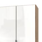 Armoire Level 36C Blanc brillant / Imitiation chêne - 300 x 216 cm - Plus de 5 tiroirs - Sans portes miroir