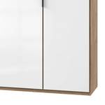 Draaideurkast Level 36 C Hoogglans wit/eikenhouten look - 300 x 216 cm - Zonder - Met spiegeldeuren