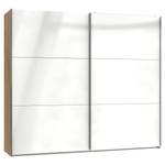 Armoire à portes coulissantes Level 36C Blanc brillant / Imitiation chêne - 200 x 216 cm - Sans