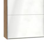 Armoire à portes coulissantes Level 36C Blanc brillant / Imitiation chêne - 200 x 216 cm - Sans