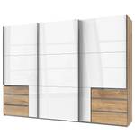 Schwebetürenschrank Level 36 C Hochglanz Weiß / Eiche Dekor - 300 x 216 cm - Mehr als 5 Schubladen