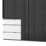 Armoire à portes coulissantes Level 36C Noir brillant / Blanc - 350 x 236 cm - Plus de 5 tiroirs