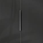 Hoekkledingkast Level 36C Wit/hoogglans zwart - Hoogte: 216 cm